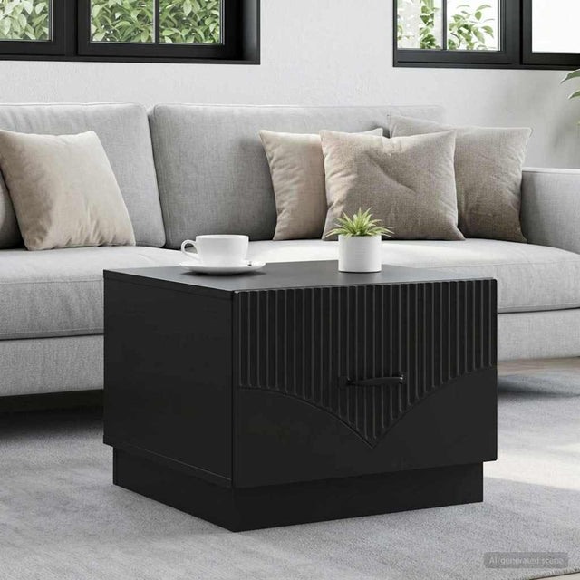 Vidaxl salontafel zwart 49 x 50 x 37 cm bewerkt hout