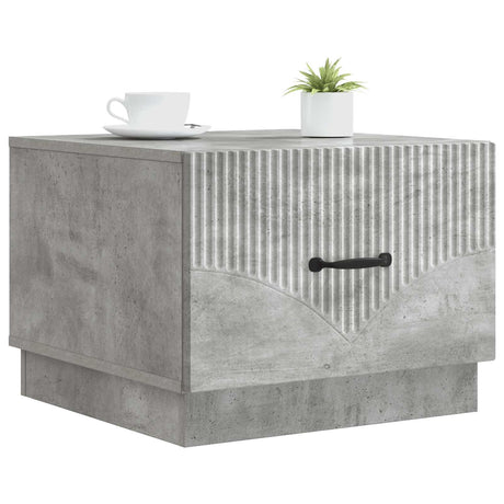 Vidaxl salontafel betongrijs 49 x 50 x 37 cm bewerkt hout