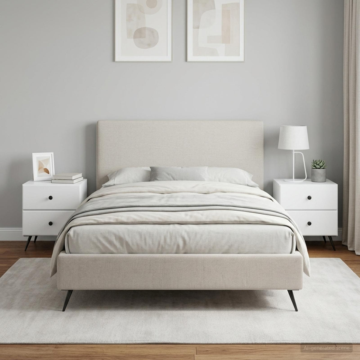 Vidaxl nachtkastje 2 st wit 43 x 34,5 x 47,5 cm bewerkt hout