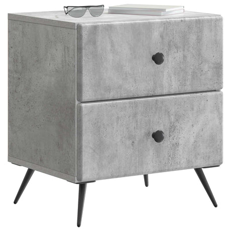 Vidaxl nachtkastje betongrijs 43 x 34,5 x 47,5 cm bewerkt hout