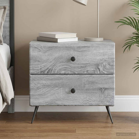 Vidaxl nachtkastje grijs sonoma 62 x 34,5 x 47,5 cm bewerkt hout