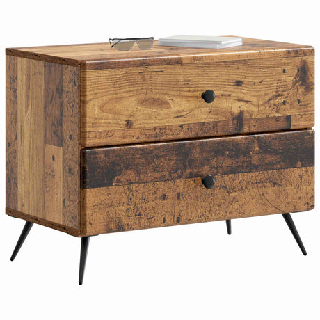 Vidaxl nachtkastje oud hout 62 x 34,5 x 47,5 cm bewerkt hout
