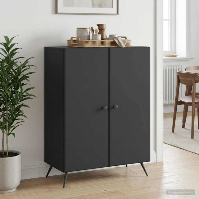 Vidaxl dressoir zwart 66 x 34,5 x 90 cm bewerkt hout