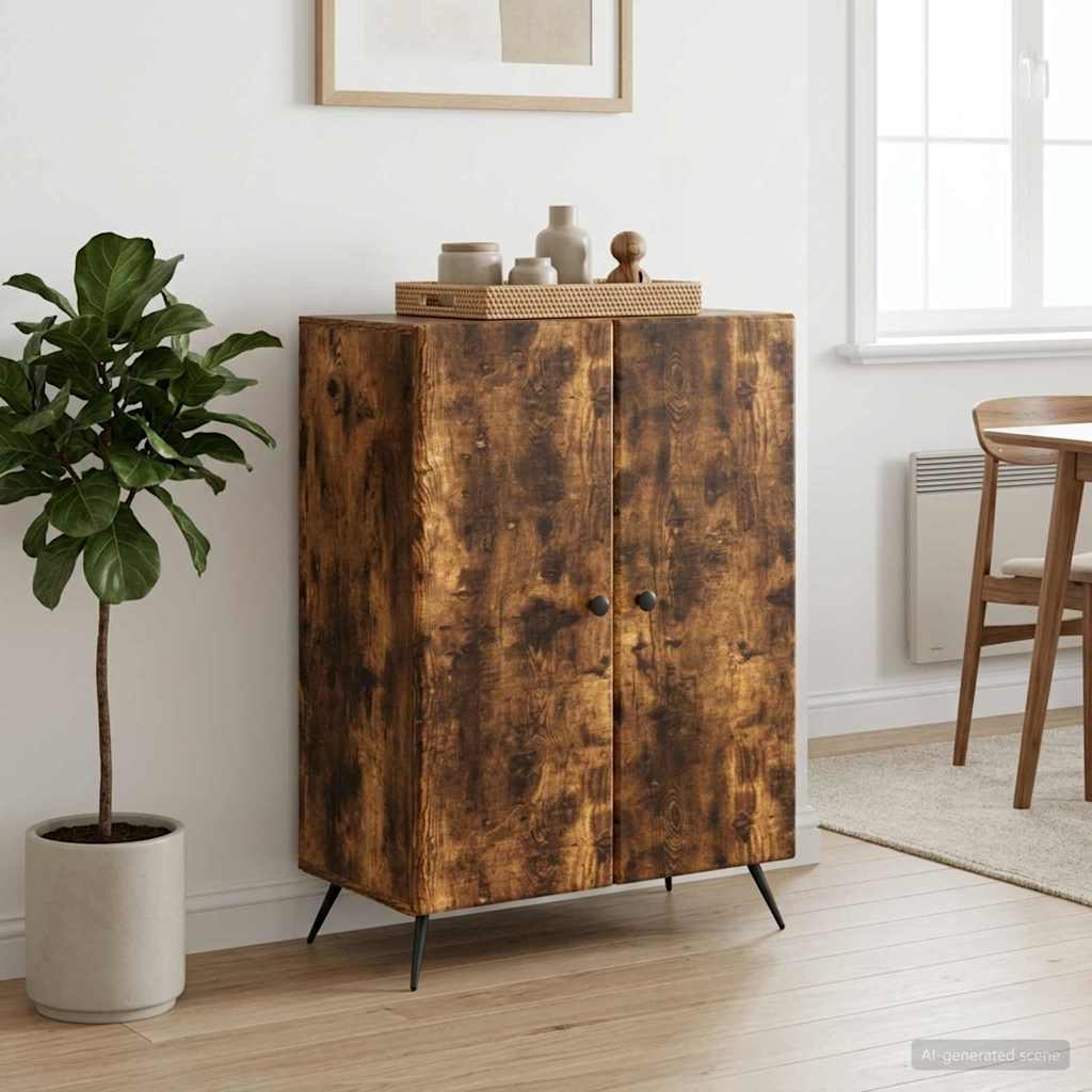 Vidaxl dressoir gerookt eiken 66 x 34,5 x 90 cm bewerkt hout