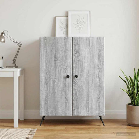 Vidaxl dressoir grijs sonoma 66 x 34,5 x 90 cm bewerkt hout