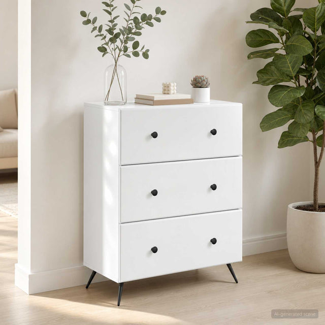 Vidaxl ladenkast wit 66 x 34,5 x 90 cm bewerkt hout