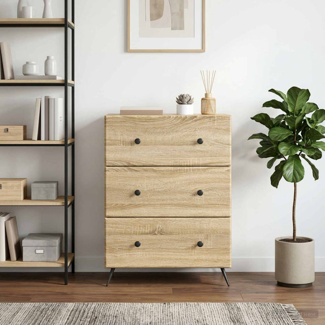 Vidaxl ladenkast 66 x 34,5 x 90 cm bewerkt hout sonoma eiken