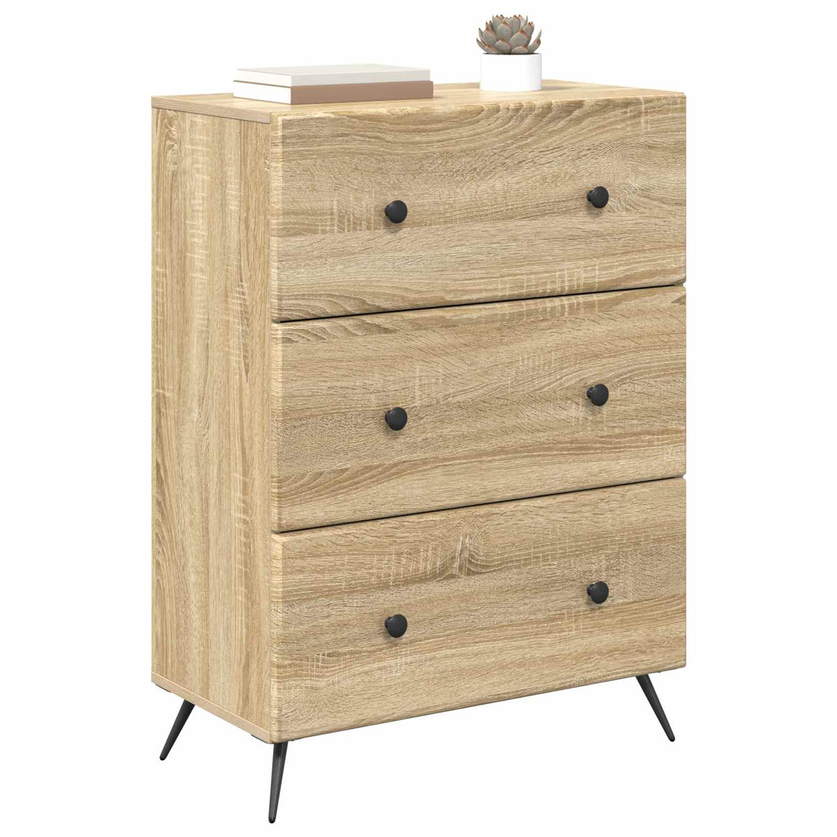 Vidaxl ladenkast 66 x 34,5 x 90 cm bewerkt hout sonoma eiken