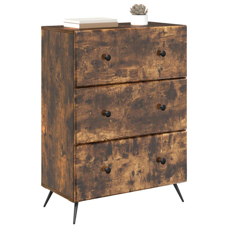Vidaxl ladenkast 66 x 34,5 x 90 cm bewerkt hout gerookt eiken