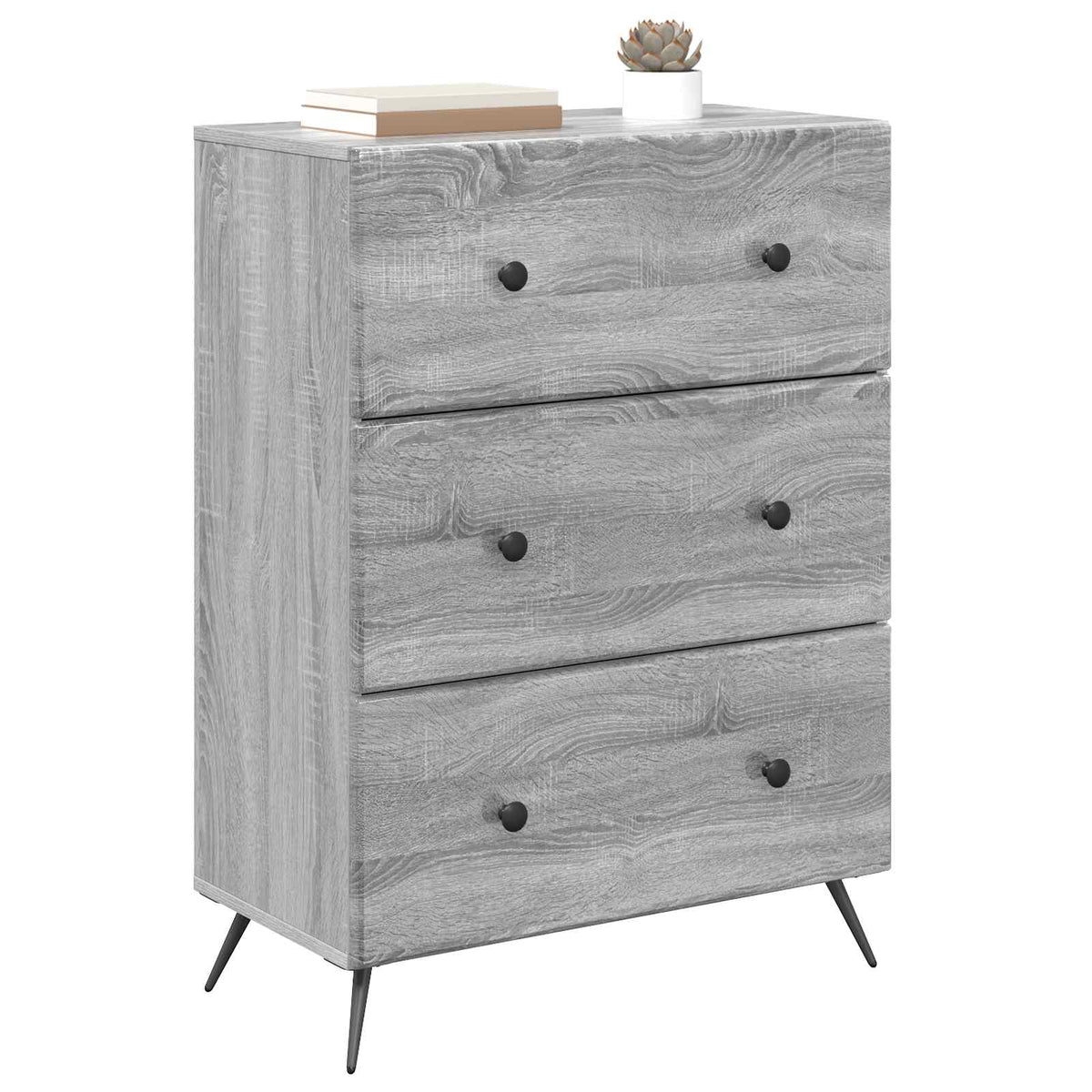 Vidaxl ladenkast 66 x 34,5 x 90 cm bewerkt hout grijs sonoma