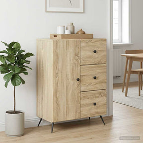 Vidaxl dressoir sonoma eiken 66 x 34,5 x 90 cm bewerkt hout