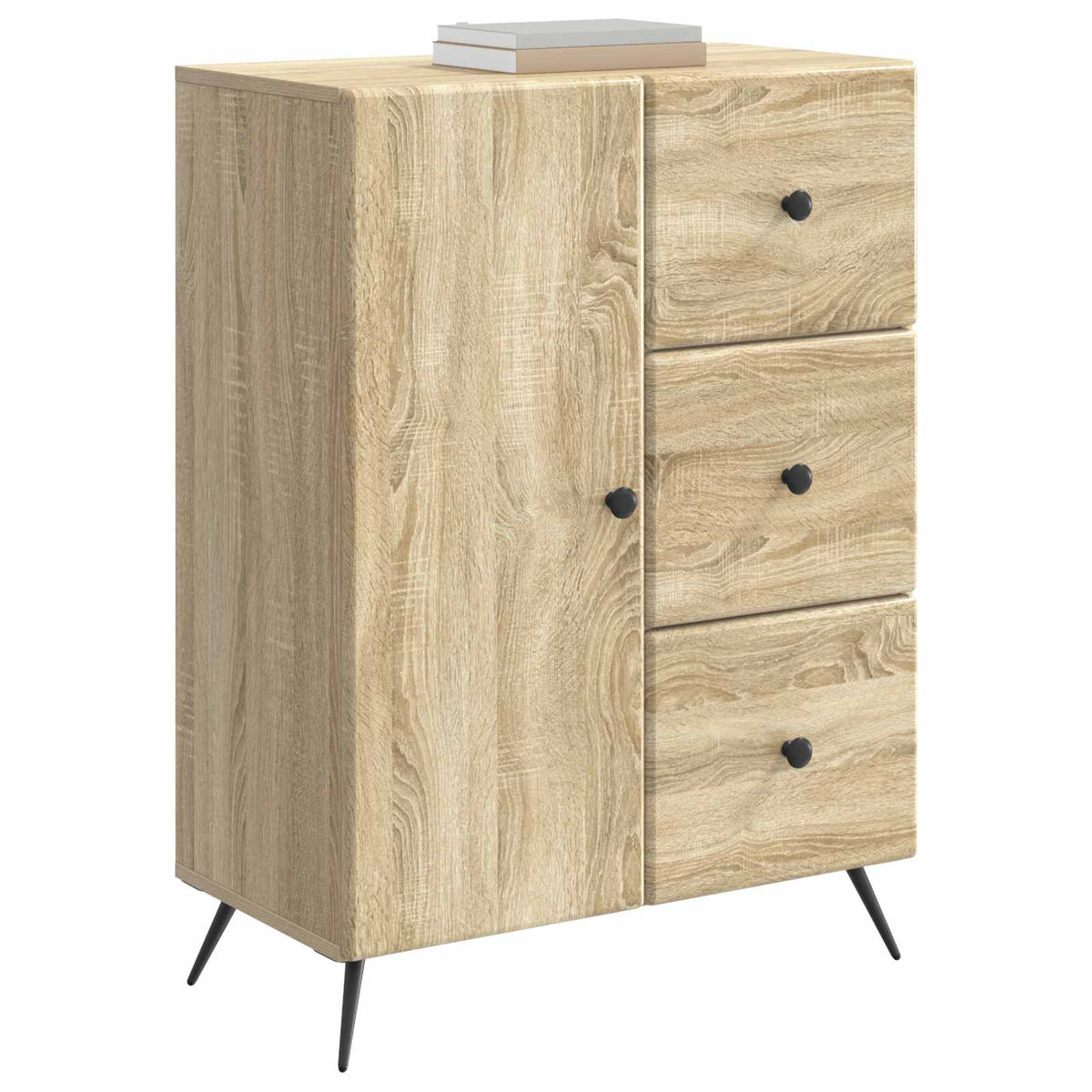 Vidaxl dressoir sonoma eiken 66 x 34,5 x 90 cm bewerkt hout