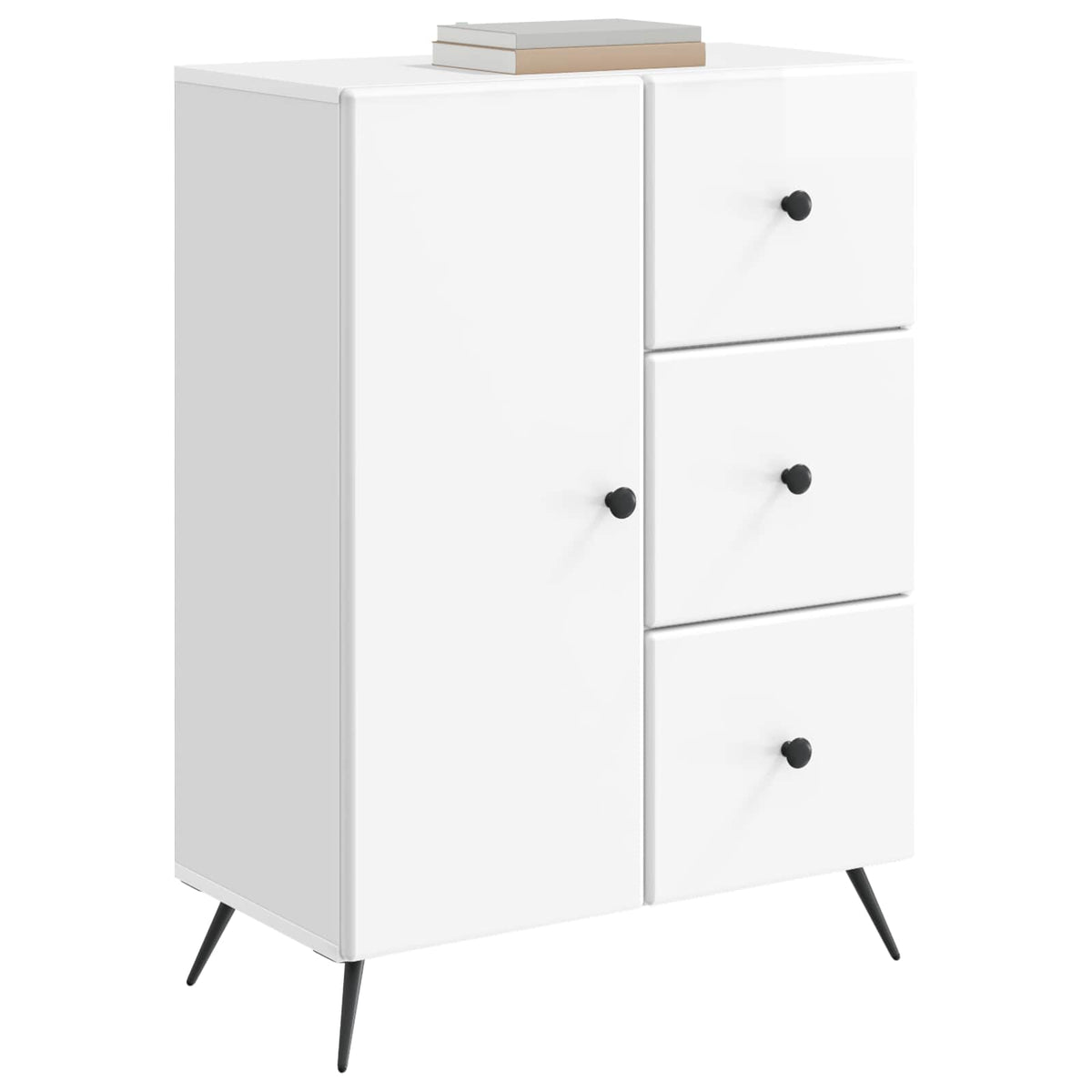 Vidaxl dressoir hoogglans wit 66 x 34,5 x 90 cm bewerkt hout