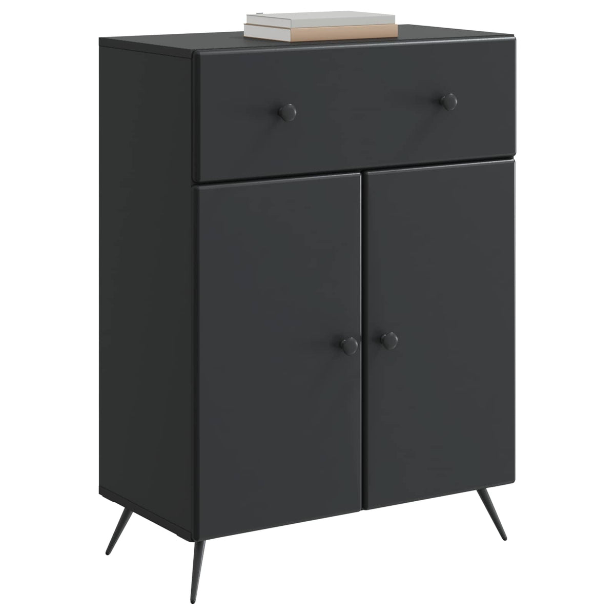 Vidaxl dressoir zwart 66 x 34,5 x 90 cm bewerkt hout
