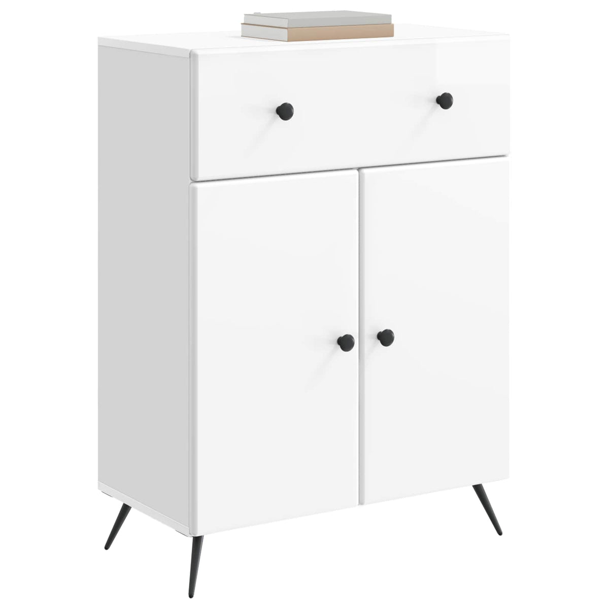 Vidaxl dressoir hoogglans wit 66 x 34,5 x 90 cm bewerkt hout