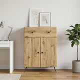 Vidaxl dressoir artisanaal eiken 66 x 34,5 x 90 cm bewerkt hout