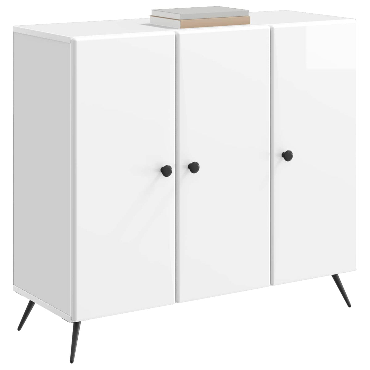 Vidaxl dressoir hoogglans wit 89 x 34,5 x 80 cm bewerkt hout