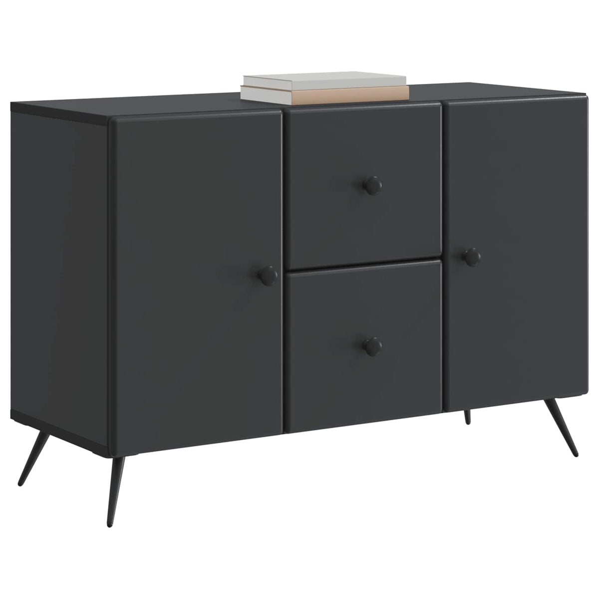 Vidaxl dressoir met lade zwart 89 x 34,5 x 60 cm bewerkt hout