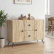 Vidaxl dressoir met lade sonoma eiken 89 x 34,5 x 60 cm bewerkt hout