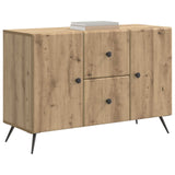 Vidaxl dressoir artisanaal eiken 89 x 34,5 x 60 cm bewerkt hout