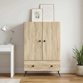 Vidaxl dressoir sonoma eiken 66 x 34,5 x 95 cm bewerkt hout