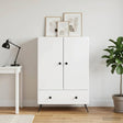 Vidaxl dressoir hoogglans wit 66 x 34,5 x 95 cm bewerkt hout