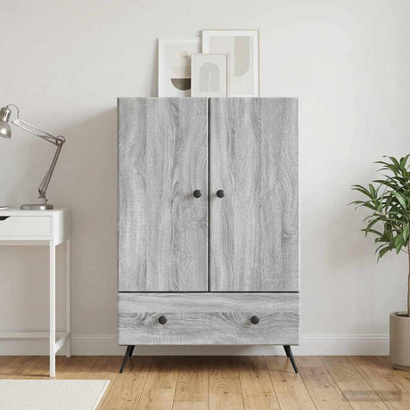 Vidaxl dressoir grijs sonoma 66 x 34,5 x 95 cm bewerkt hout
