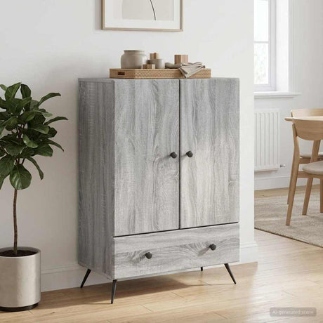 Vidaxl dressoir grijs sonoma 66 x 34,5 x 95 cm bewerkt hout