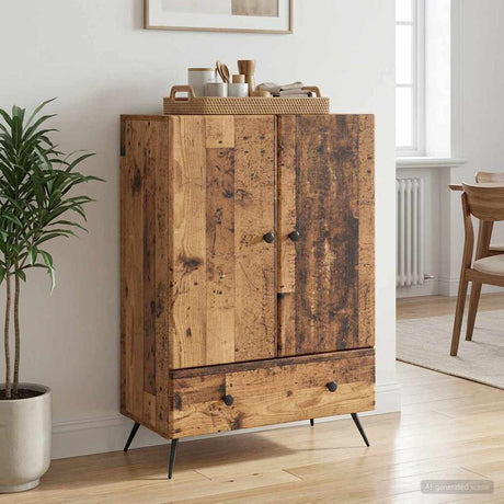 Vidaxl dressoir oud hout 66 x 34,5 x 95 cm bewerkt hout