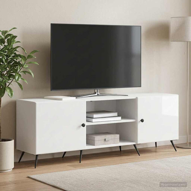 Vidaxl tv-kast 150 x 31 x 50 cm hoogglans wit bewerkt hout