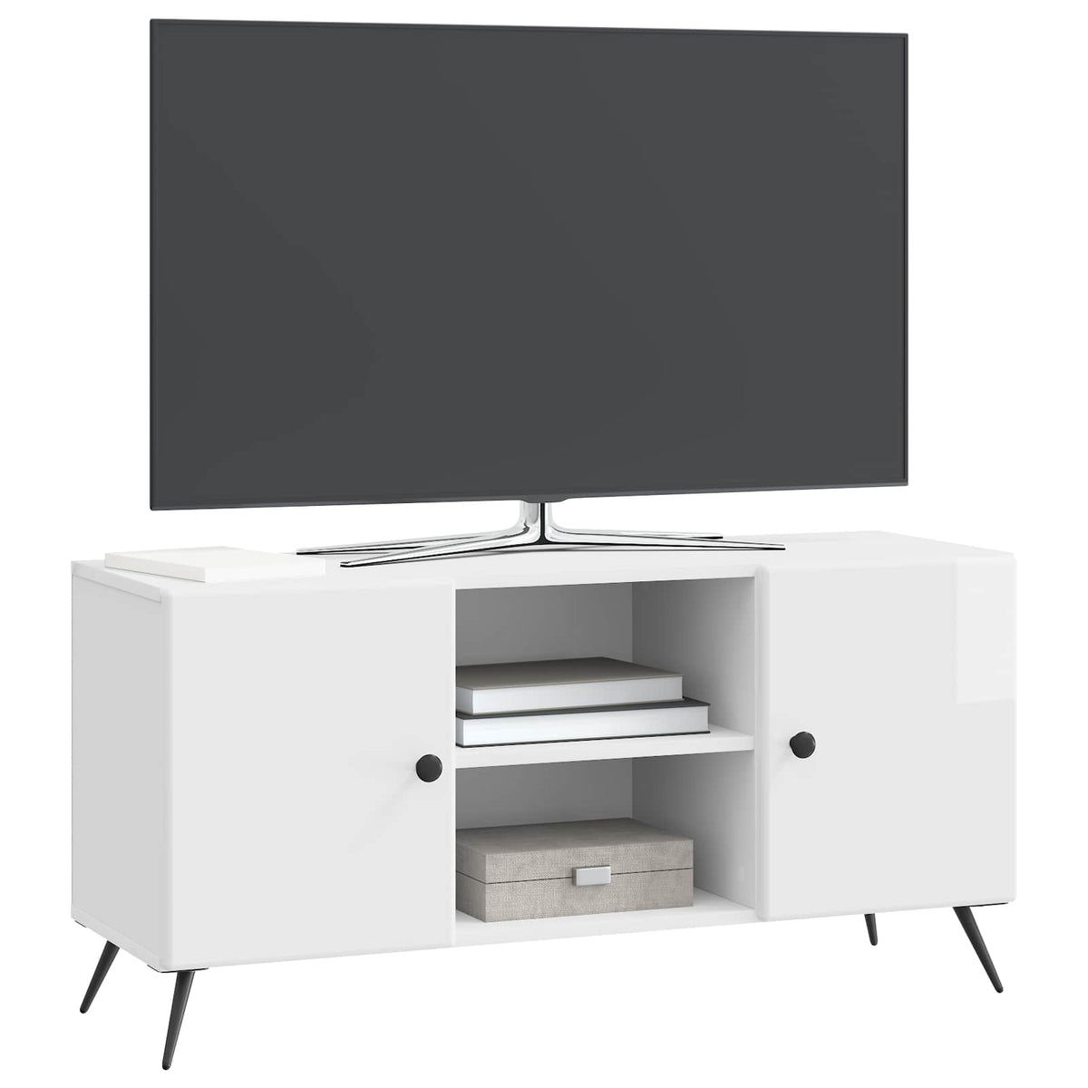 Vidaxl tv-kast 102 x 34,5 x 50 cm hoogglans wit bewerkt hout