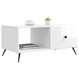Vidaxl salontafel hoogglans wit 90 x 50 x 40 cm bewerkt hout