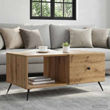 Vidaxl salontafel artisanaal eiken 90 x 50 x 40 cm bewerkt hout