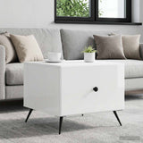 Vidaxl salontafel hoogglans wit 49 x 50 x 40 cm bewerkt hout