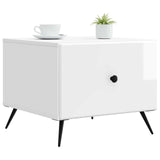 Vidaxl salontafel hoogglans wit 49 x 50 x 40 cm bewerkt hout