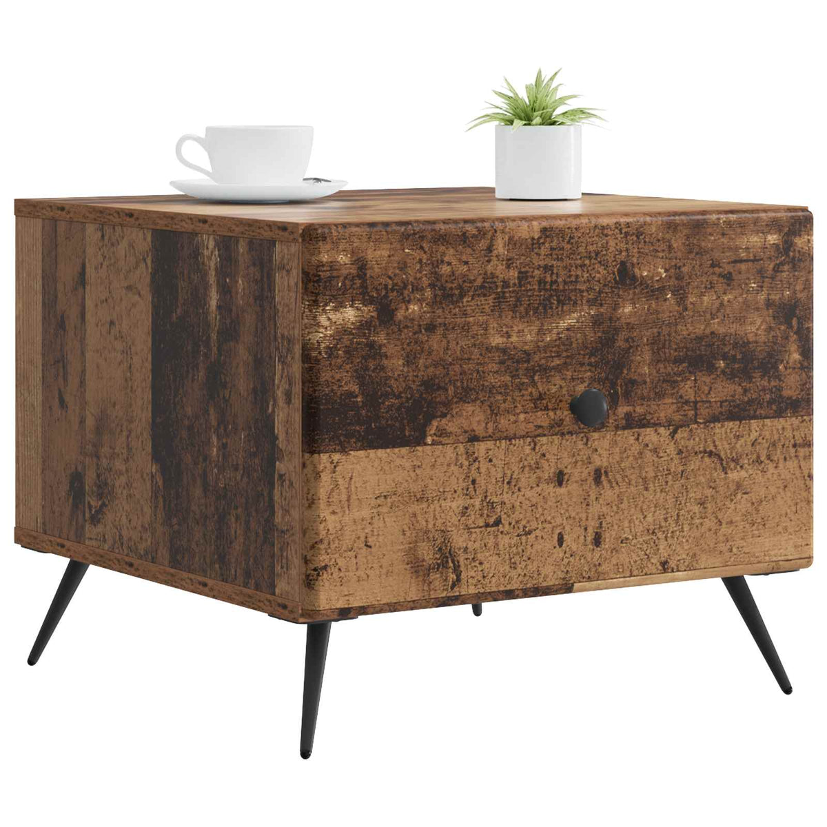 Vidaxl salontafel oud hout 49 x 50 x 40 cm bewerkt hout