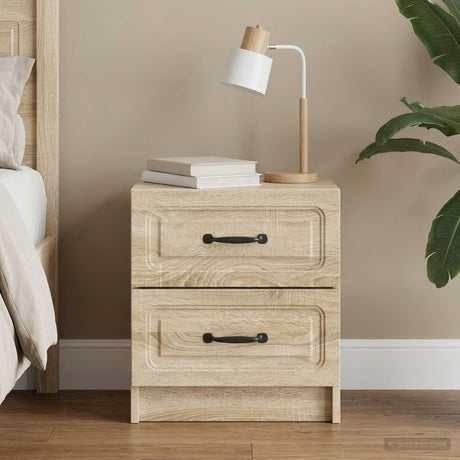 Vidaxl nachtkastje sonoma eiken 43 x 34,5 x 44,5 cm bewerkt hout