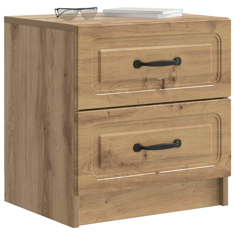 Vidaxl nachtkastje artisanaal eiken 43 x 34,5 x 44,5 cm bewerkt hout