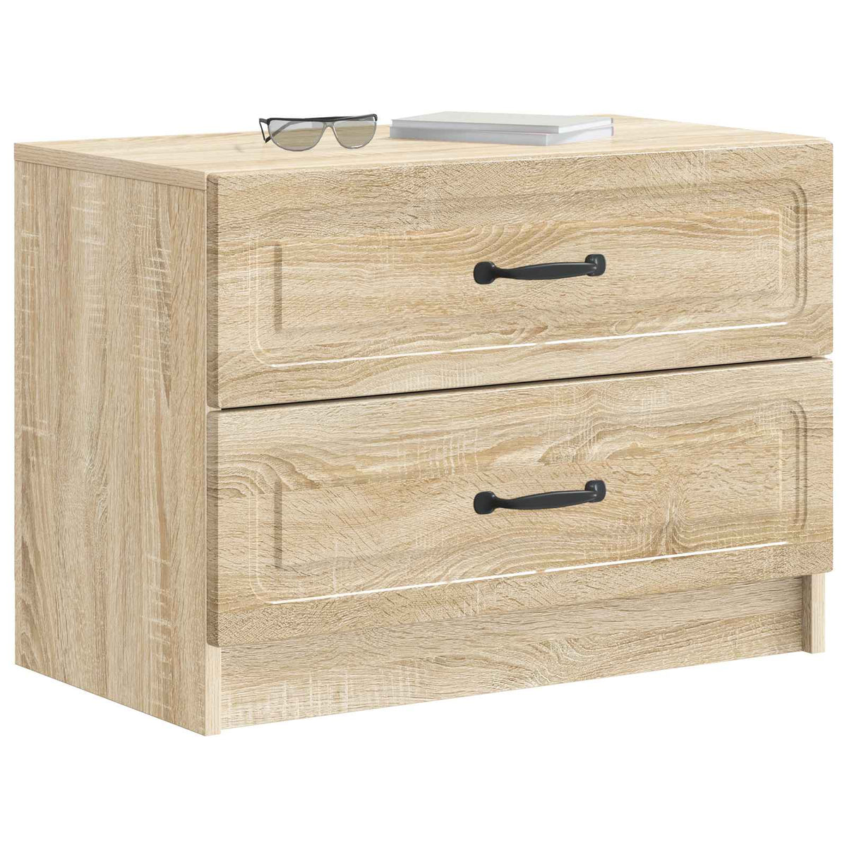 Vidaxl nachtkastje sonoma eiken 62 x 34,5 x 44,5 cm bewerkt hout