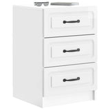 Vidaxl nachtkastje hoogglans wit 43 x 41 x 63,5 cm bewerkt hout
