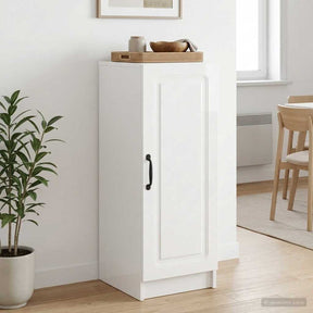 Vidaxl dressoir hoogglans wit 33 x 34,5 x 87 cm bewerkt hout
