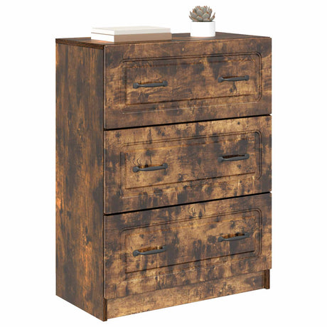 Vidaxl ladenkast 66 x 34,5 x 87 cm bewerkt hout gerookt eiken