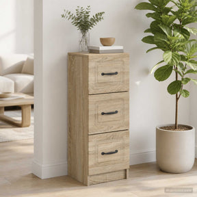 Vidaxl ladenkast sonoma eiken 33 x 34,5 x 87 cm bewerkt hout