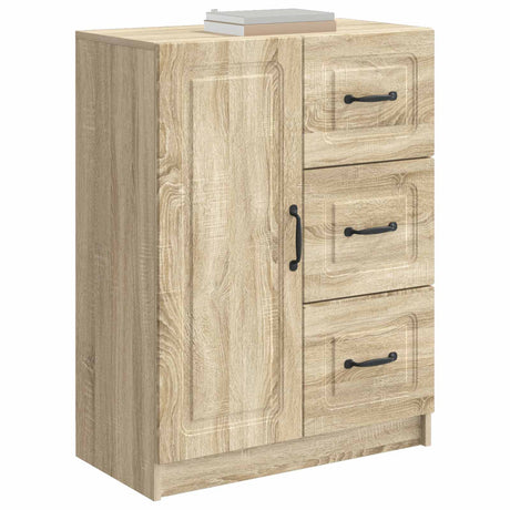 Vidaxl dressoir met lade sonoma eiken 66 x 34,5 x 87 cm bewerkt hout