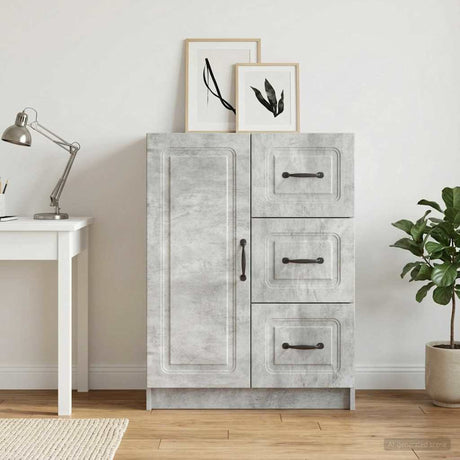 Vidaxl dressoir met lade betongrijs 66 x 34,5 x 87 cm bewerkt hout
