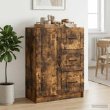 Vidaxl dressoir met lade gerookt eiken 66 x 34,5 x 87 cm bewerkt hout