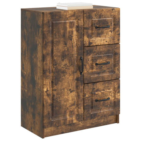 Vidaxl dressoir met lade gerookt eiken 66 x 34,5 x 87 cm bewerkt hout