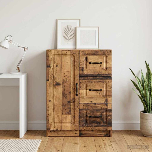 Vidaxl dressoir met lade oud hout 66 x 34,5 x 87 cm bewerkt hout