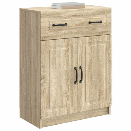 Vidaxl dressoir met lade sonoma eiken 66 x 34,5 x 87 cm bewerkt hout