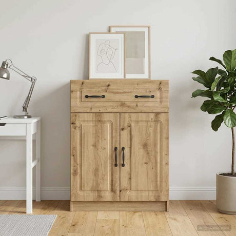 Vidaxl dressoir artisanaal eiken 66 x 34,5 x 87 cm bewerkt hout